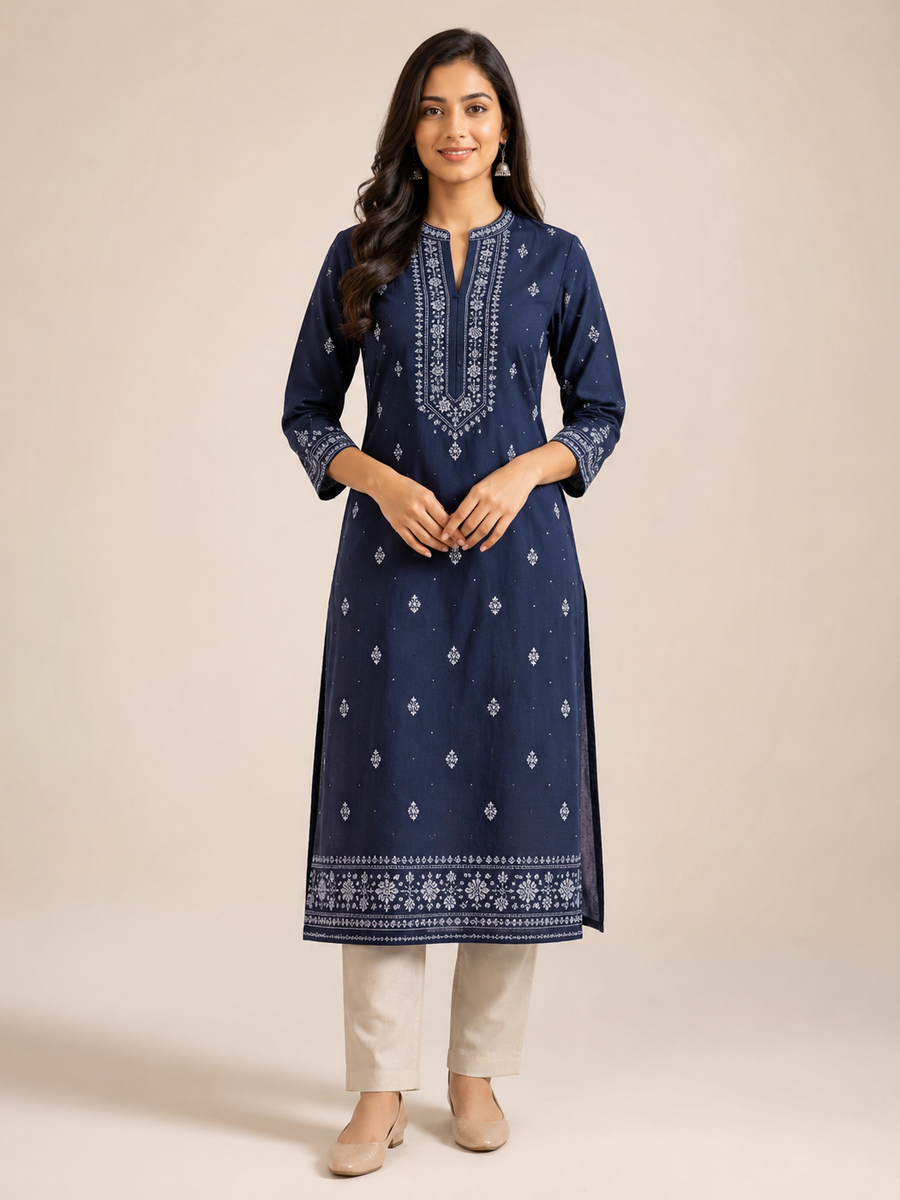 Straight Cotton Kurta