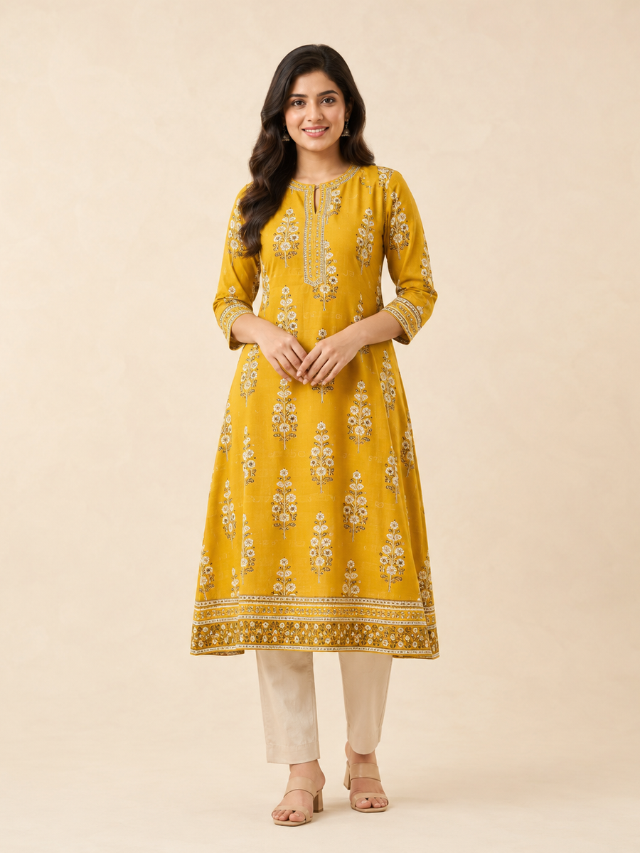 A-Line Printed Kurta