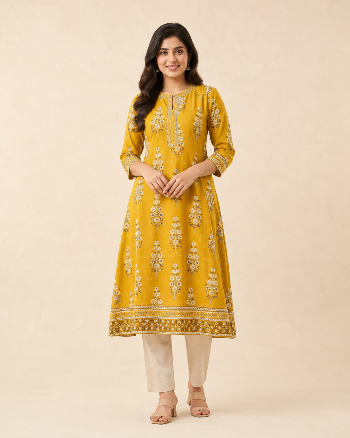 A-Line Printed Kurta