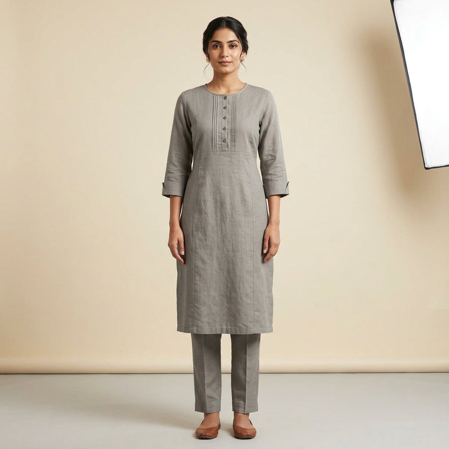 Linen Workwear Kurta Set