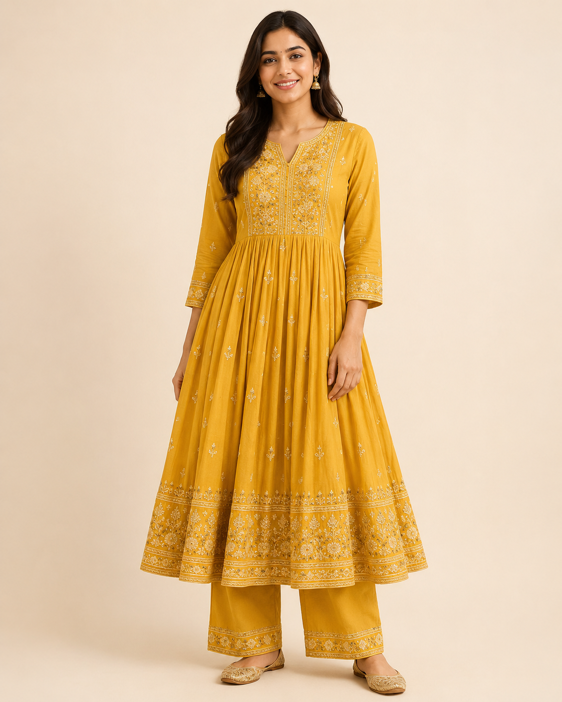 Cotton Anarkali Set
