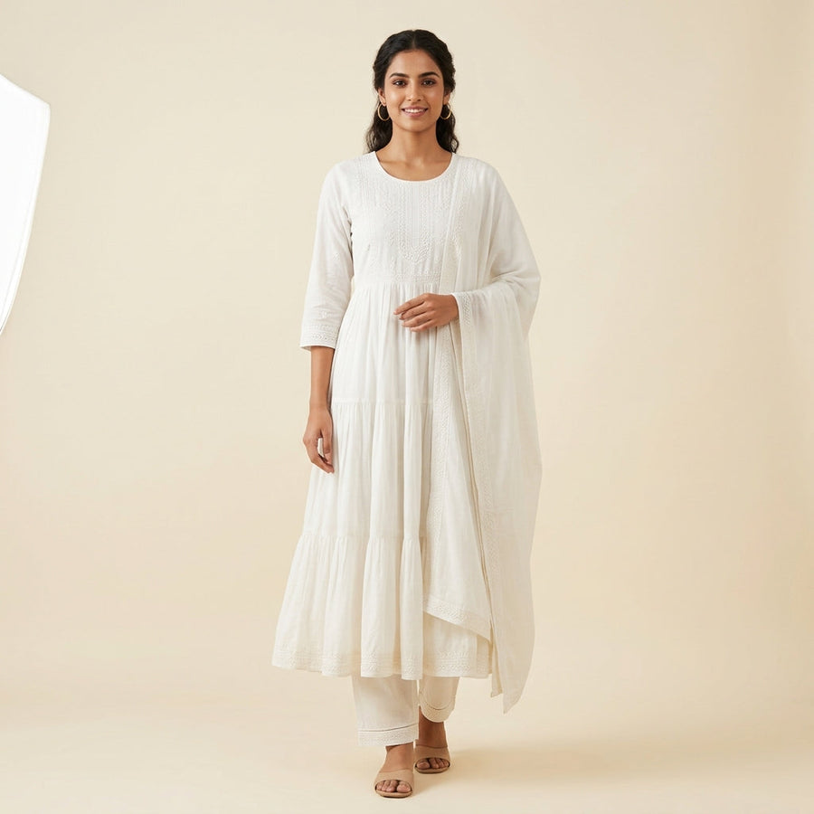 Mul Cotton Dupatta Set