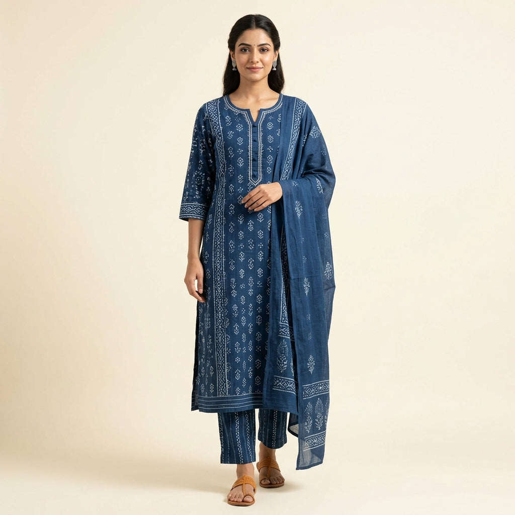 Ikat Kurta Pant Set