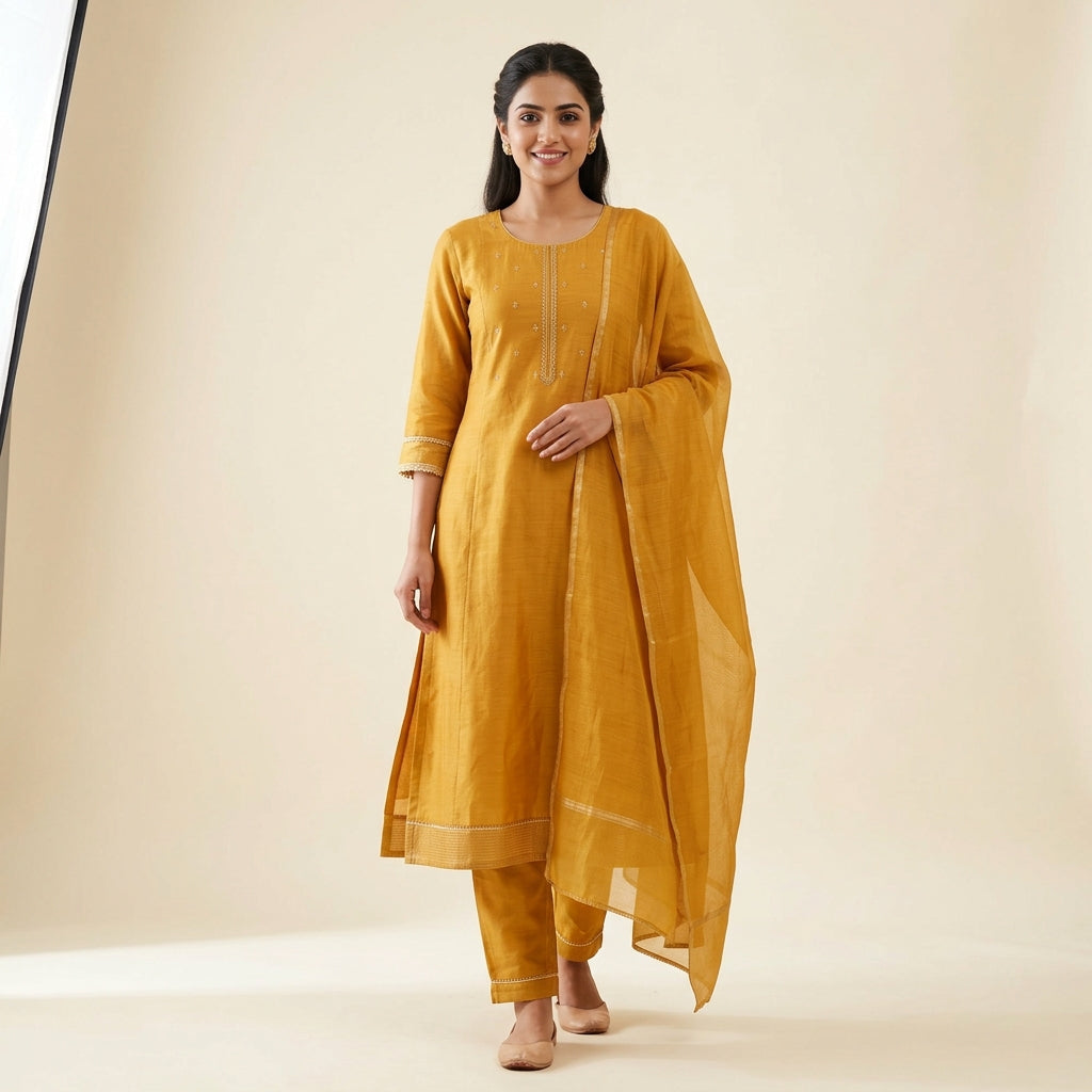 Gota Detail Kurta Set