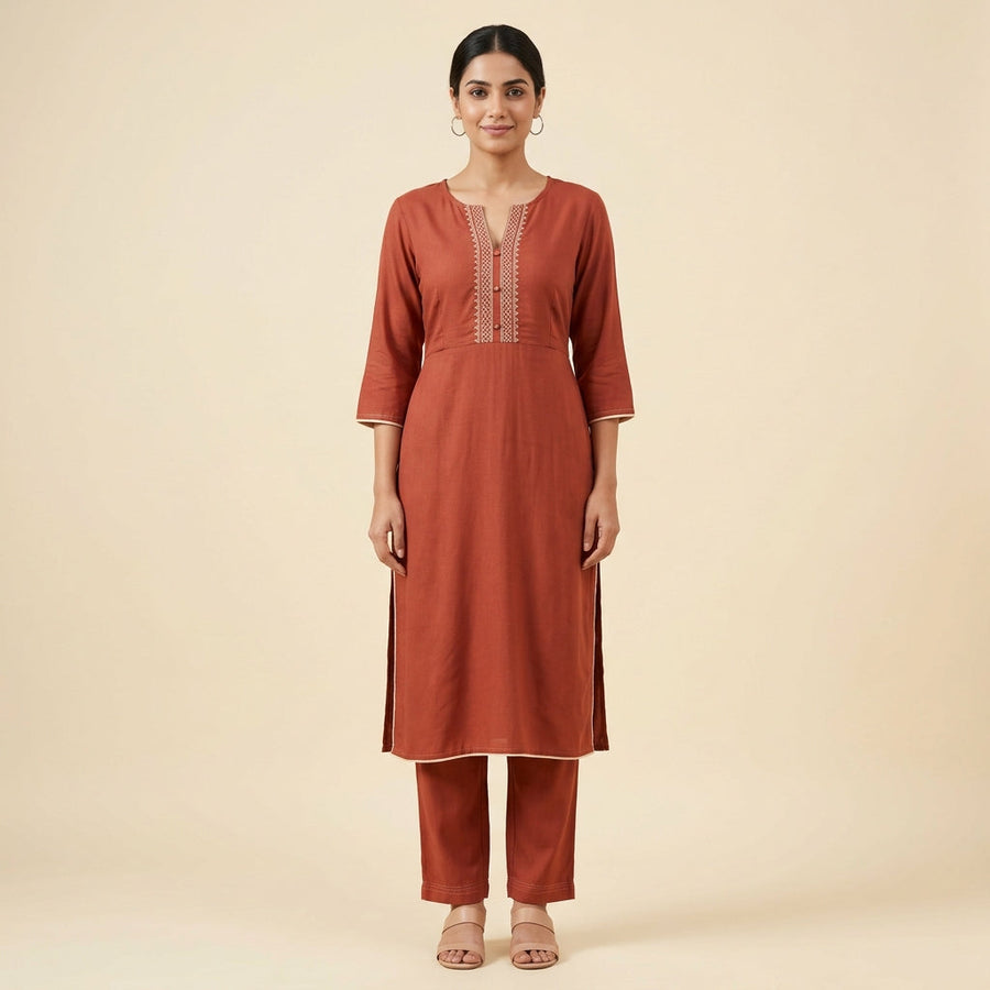 Coordinated Rayon Kurta Set
