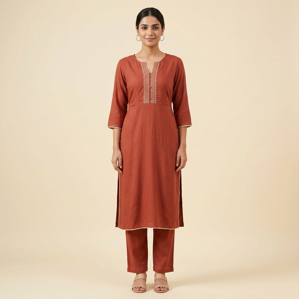 Coordinated Rayon Kurta Set