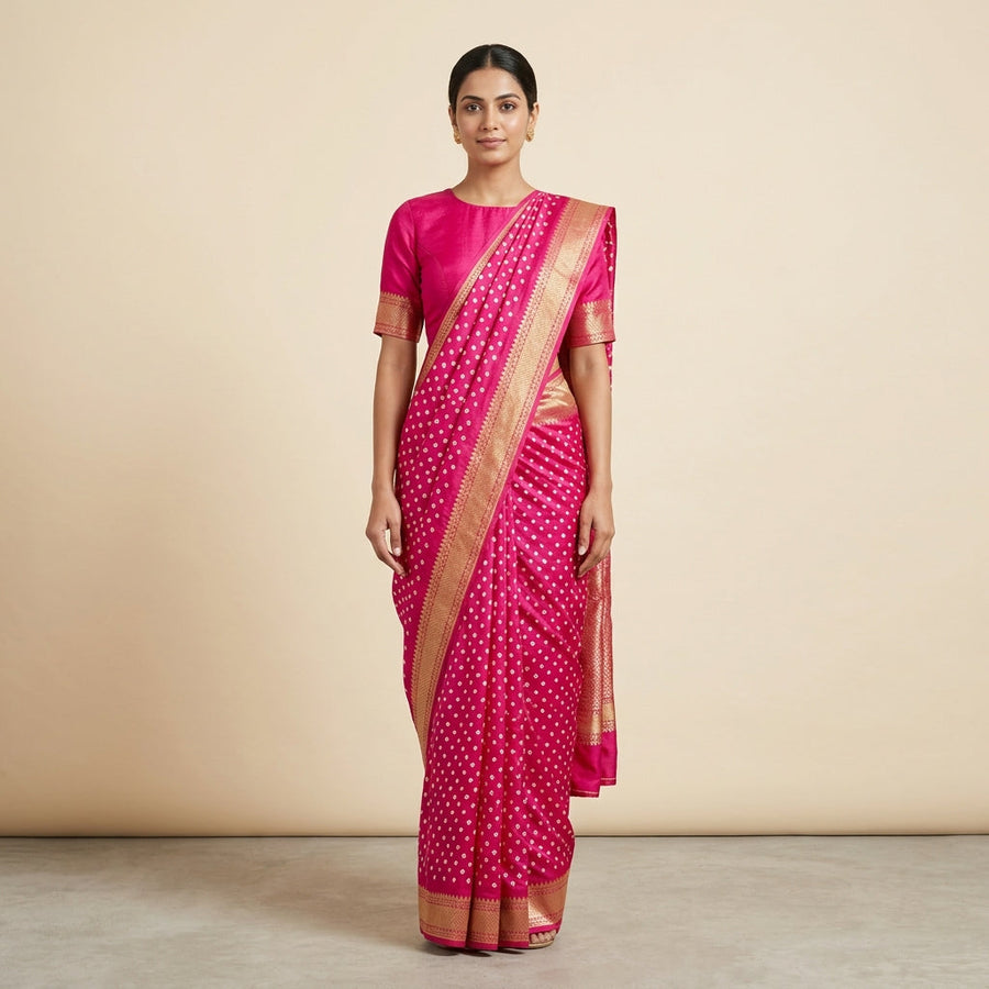 Ikat Drape Saree