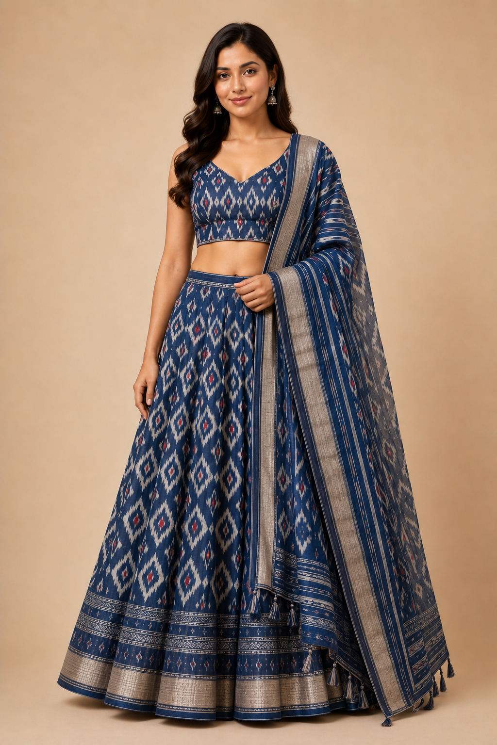 Ikat Day Lehenga Set