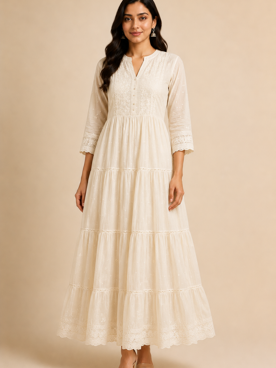 Tiered Kurta Dress