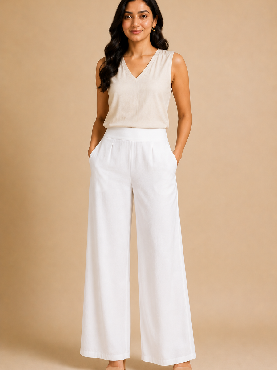 Solid Palazzo Pants