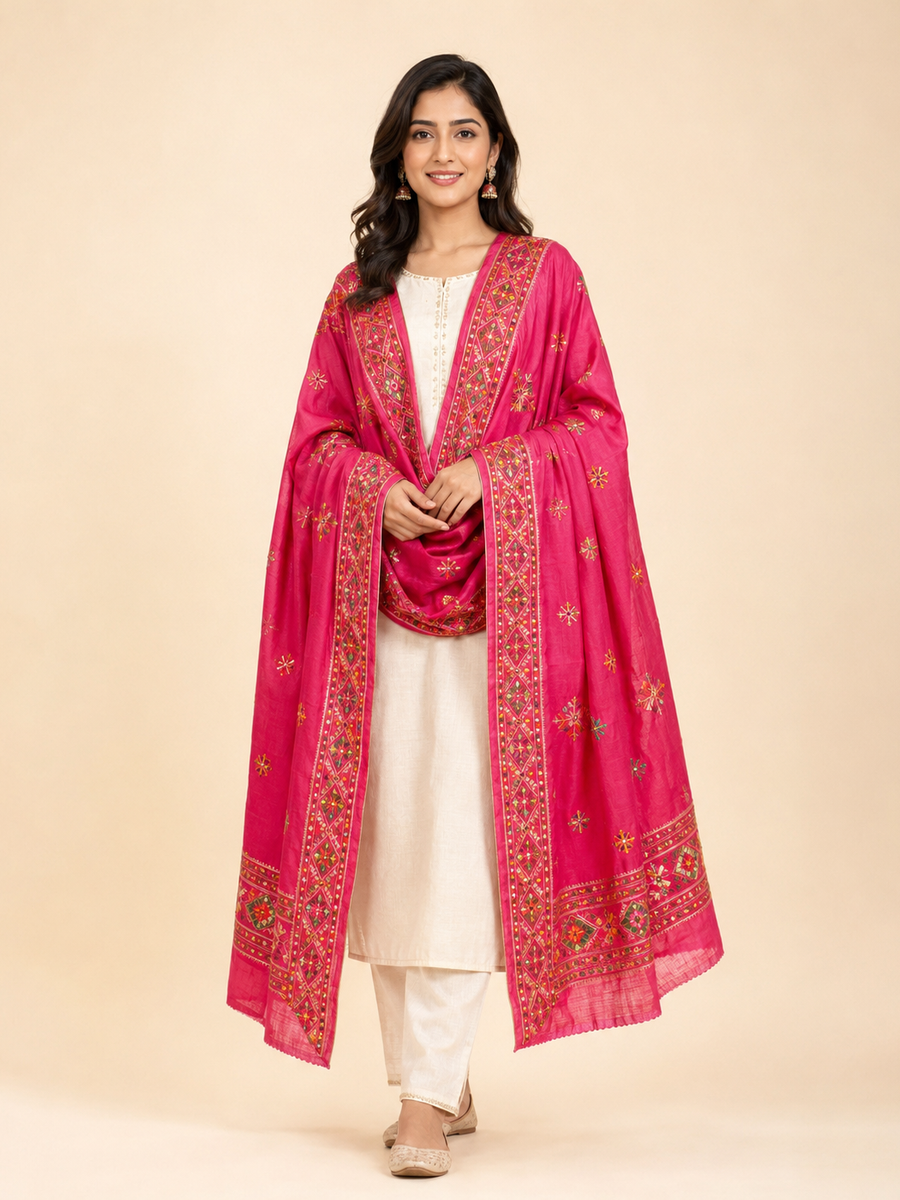 Phulkari Inspired Dupatta