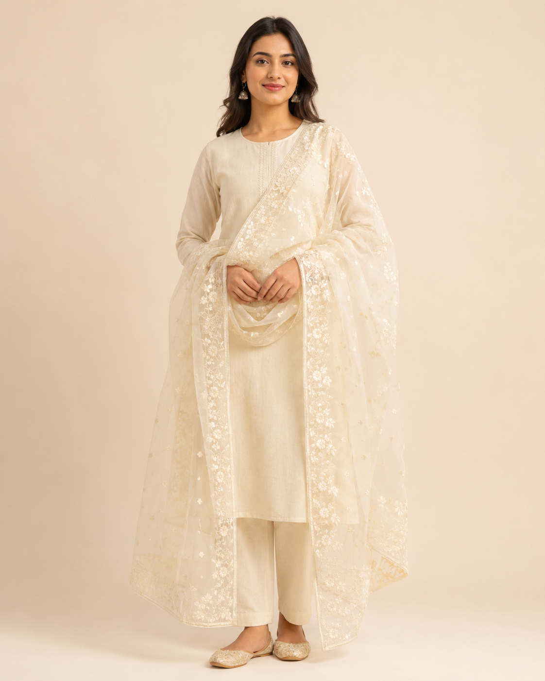 Embroidered Organza Dupatta