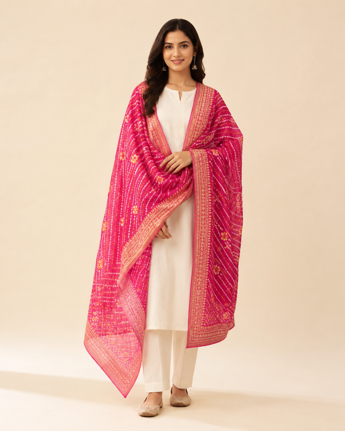 Bandhani Leheriya Dupatta