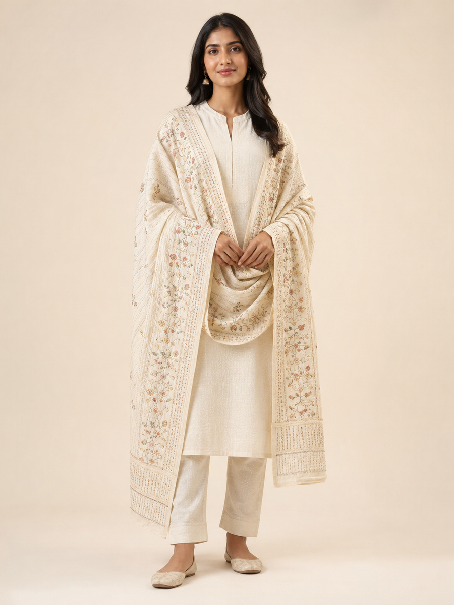 Kantha Embroidered Stole