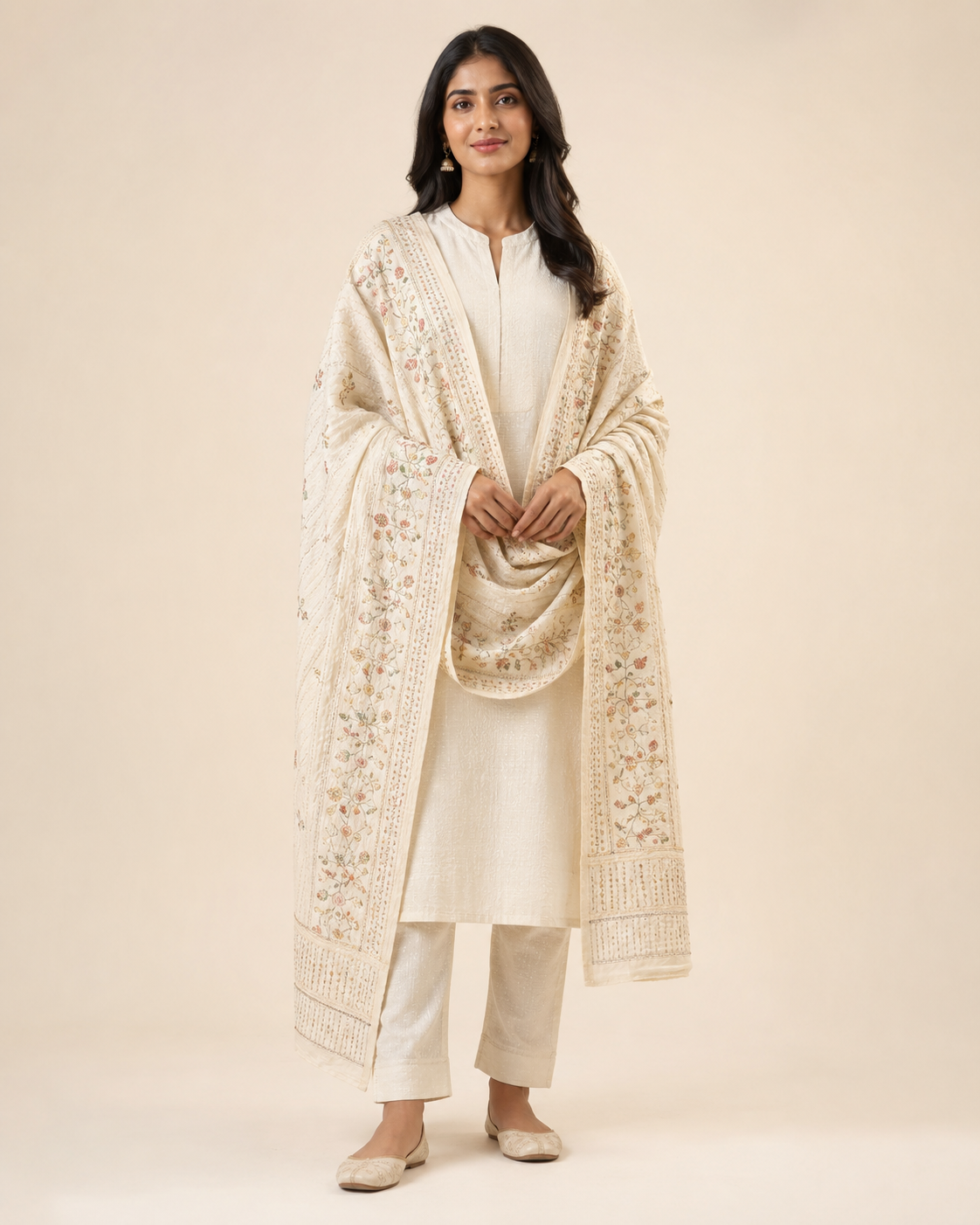 Kantha Embroidered Stole